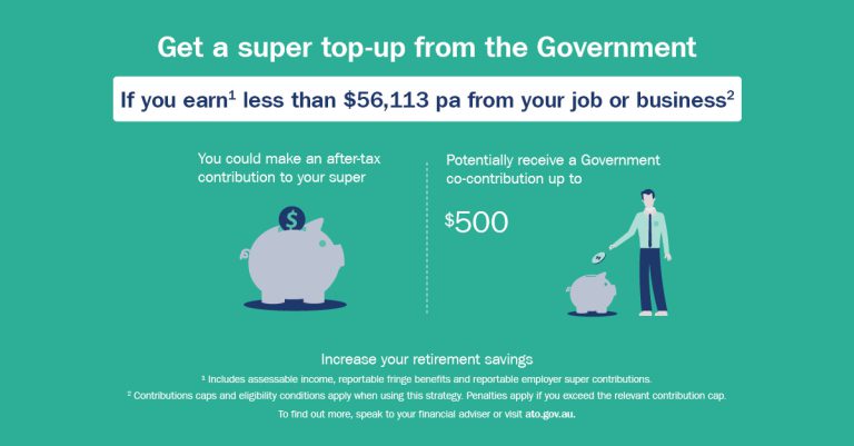 Get a super top-up from the Government